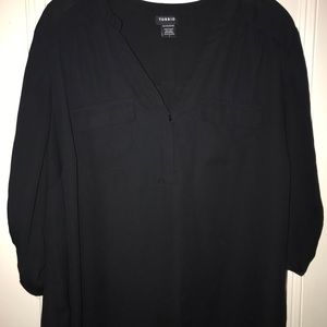 XL Torrid black blouse